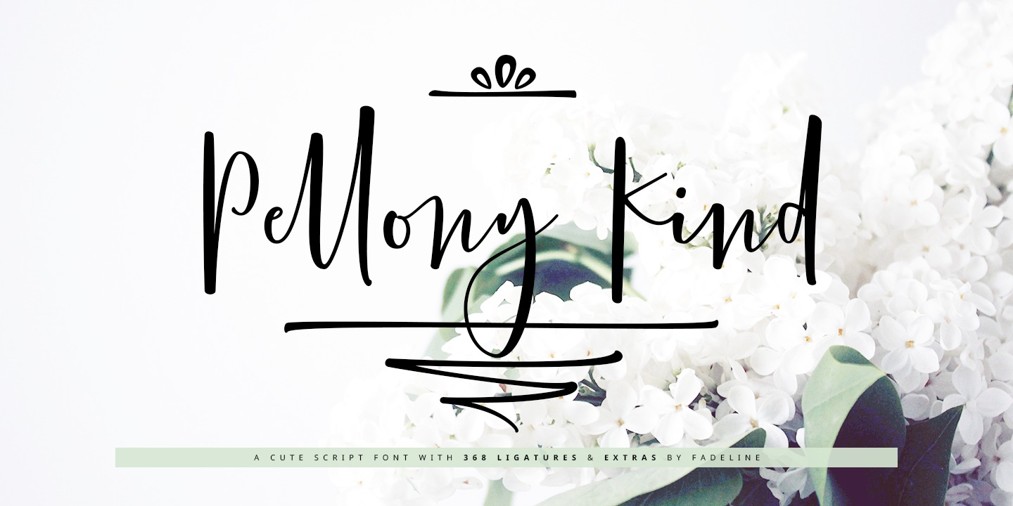 Pellony Kind Extras Font preview
